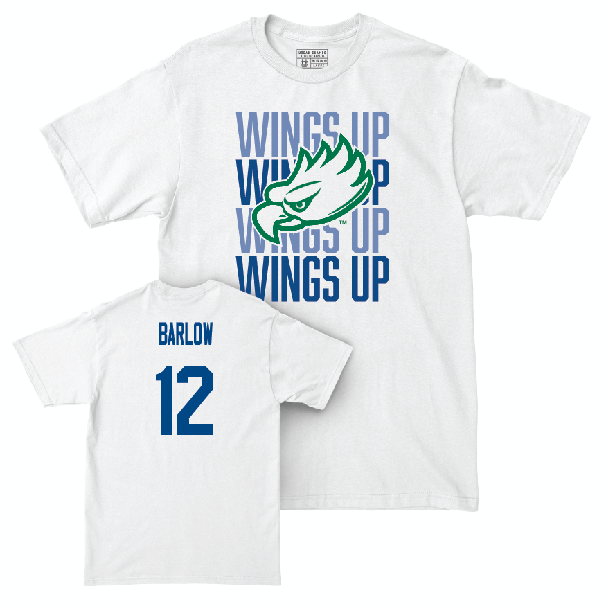 Men's Basketball White Wings Up Tee  - Evan Barlow