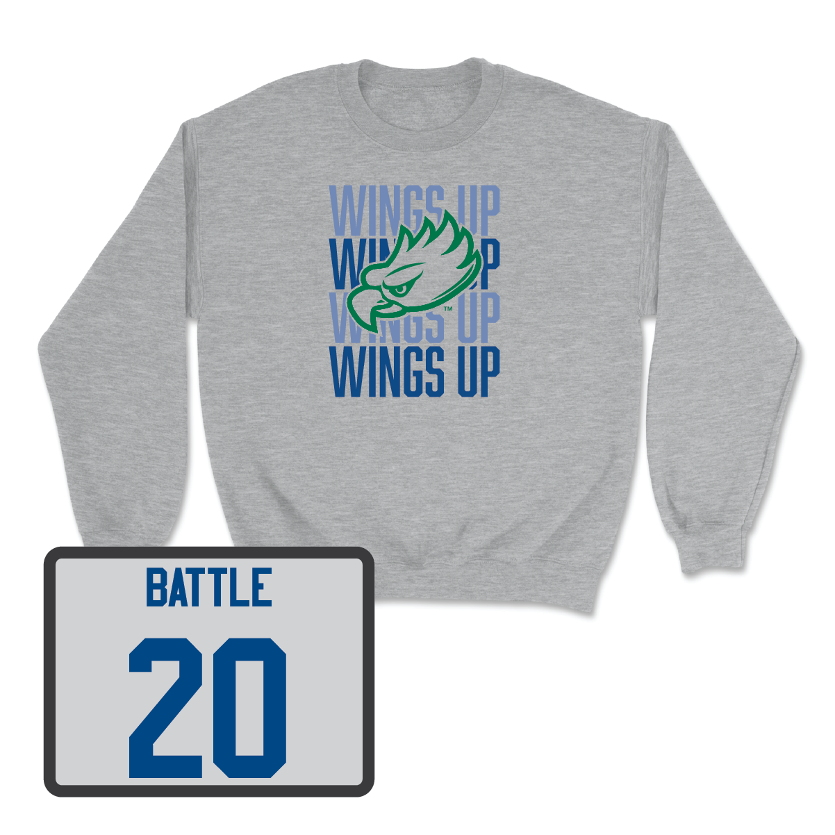 Sport Grey Volleyball Wings Up Crew - Iyanna Battle