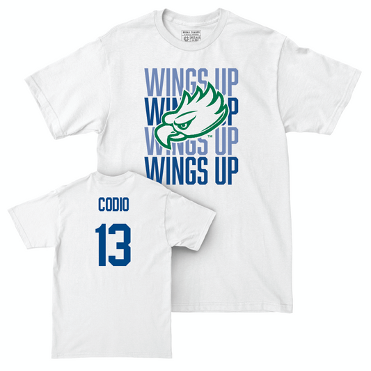 Men's Basketball White Wings Up Tee - Cameron Codio