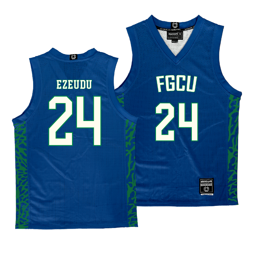 FGCU Women's Basketball Royal Jersey - Uju Ezeudu | #24