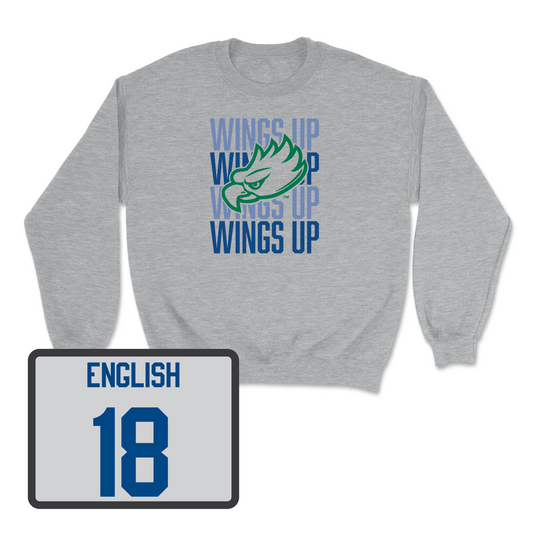 Sport Grey Volleyball Wings Up Crew  - Skylar English