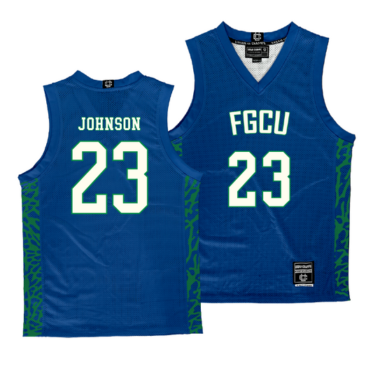 FGCU Men's Basketball Royal Jersey  - Dallion Johnson