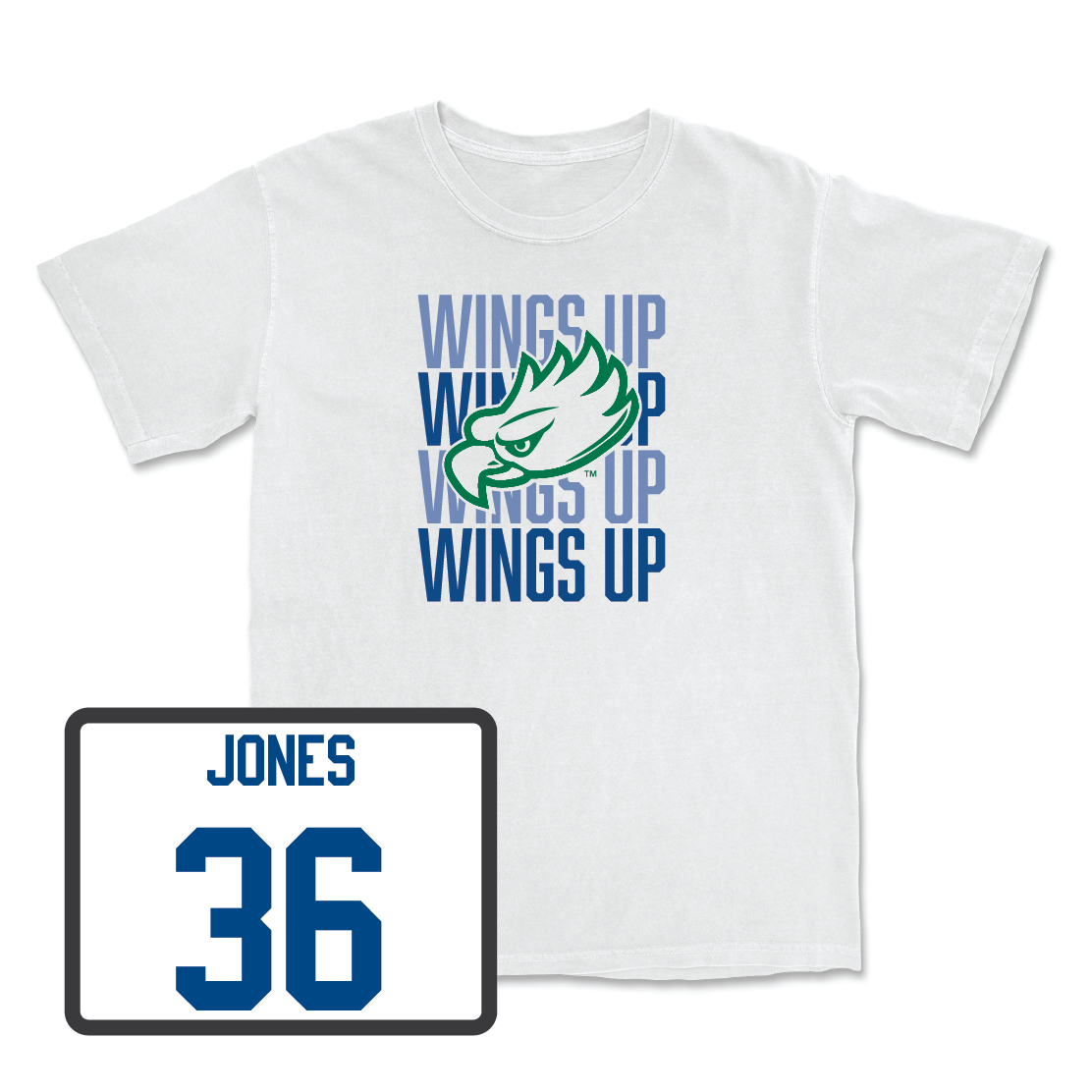 Baseball White Wings Up Tee - Dakota Jones