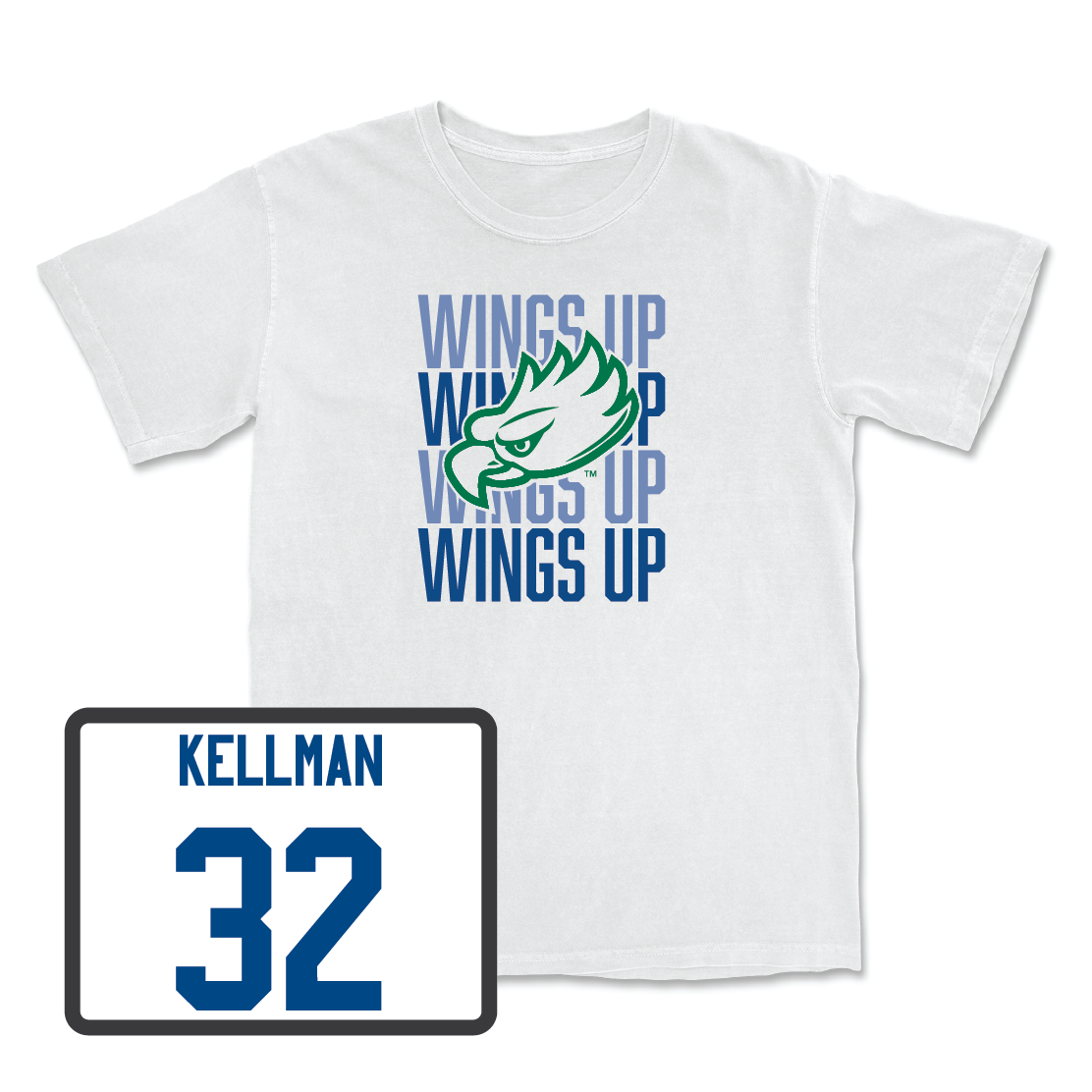 Men's Basketball White Wings Up Tee - Keeshawn Kellman