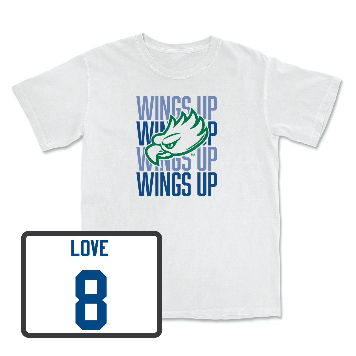 Baseball White Wings Up Tee - Nick Love