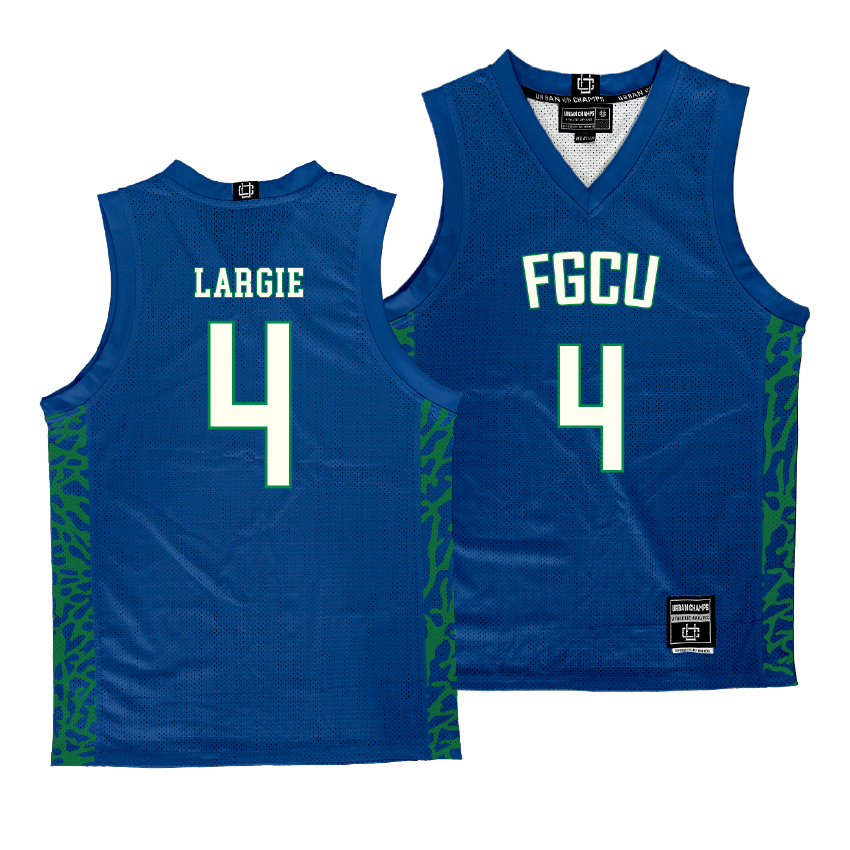 FGCU Men's Basketball Royal Jersey - Cyrus Largie | #4