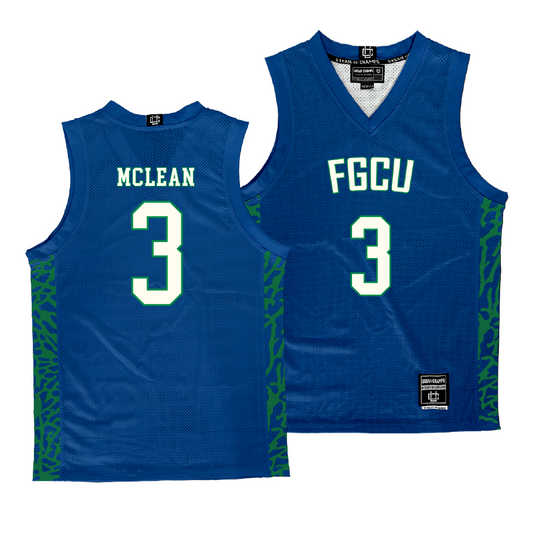 FGCU Men's Basketball Royal Jersey  - Zavian McLean