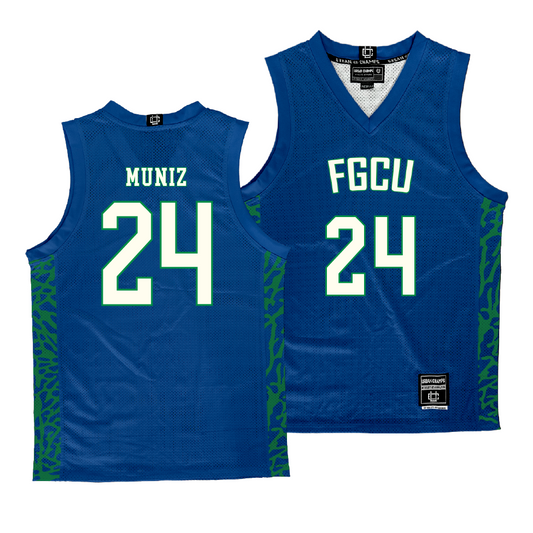 FGCU Men's Basketball Royal Jersey  - Jevin Muniz