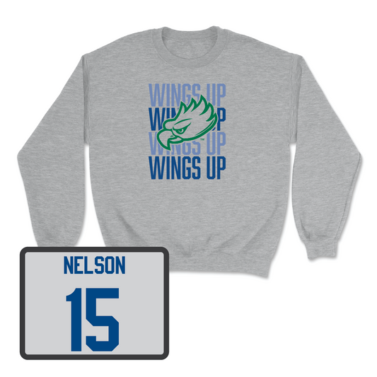 Sport Grey Volleyball Wings Up Crew - Destiny Nelson