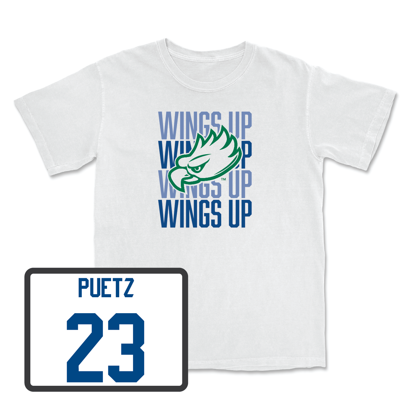 Volleyball White Wings Up Tee  - Shanelle Puetz