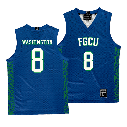 FGCU Men's Basketball Royal Jersey   - BB Washington