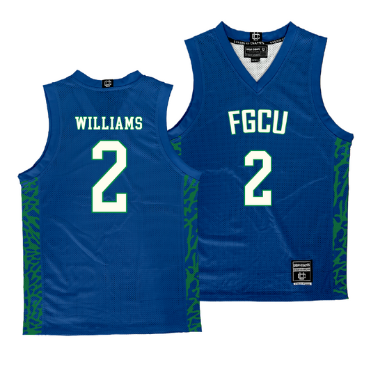 FGCU Men's Basketball Royal Jersey   - Darren Williams