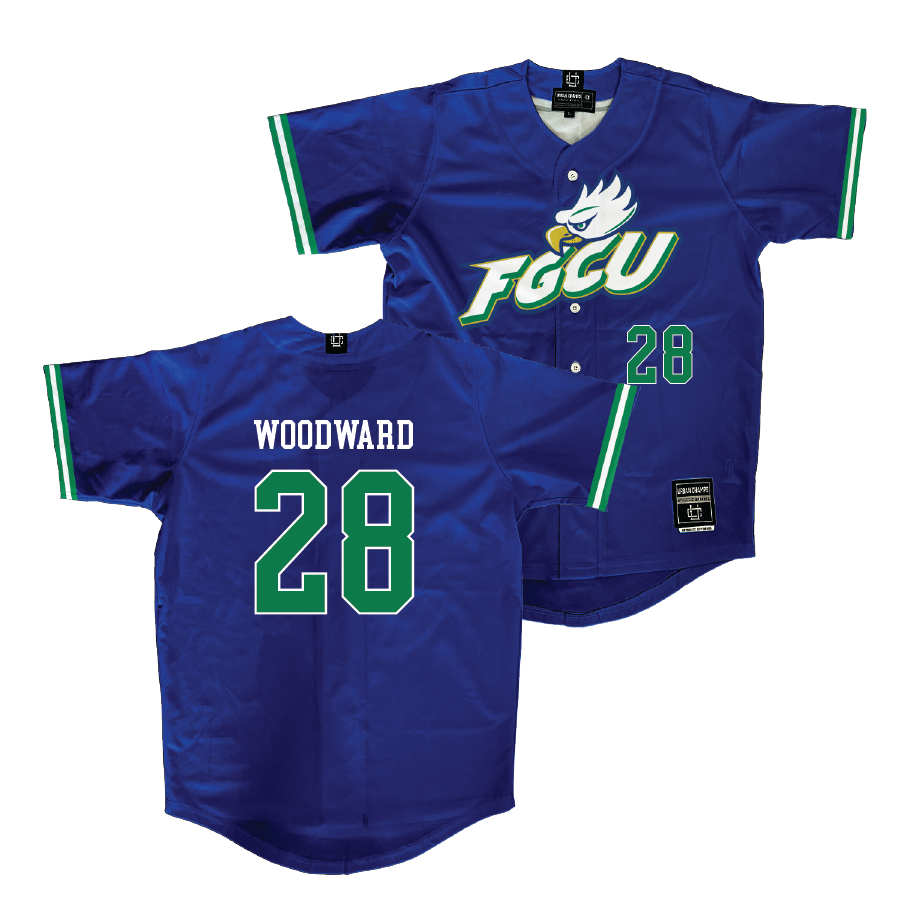 FGCU Baseball Royal Jersey - Jackson Woodward | #28