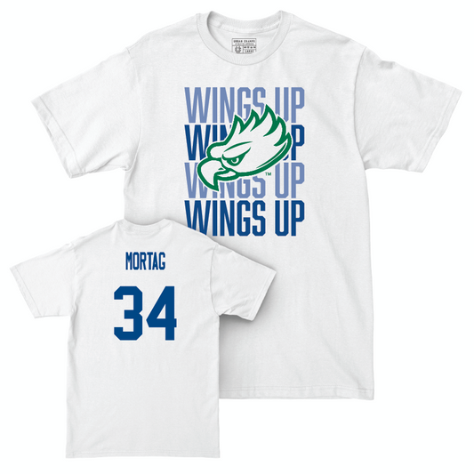 Women's Basketball White Wings Up Tee - Anna Mortag