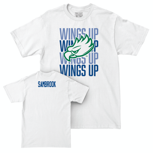 Volleyball White Wings Up Tee  - Audrey Sambrook